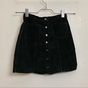 brandy melville corduroy button down skirt